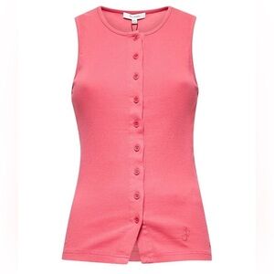 Jw Anderson Logo Embroidered Knit Top In Bubblegum Size: Large